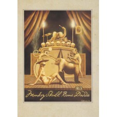 GREETING CARD MONKEY SKULL